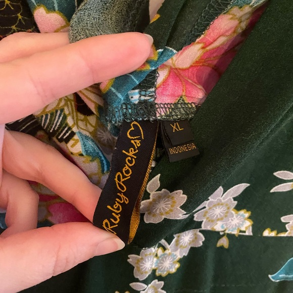 Green Peacock ModCloth Ruby Rocks Martini Maxi Dress - Picture 7 of 9